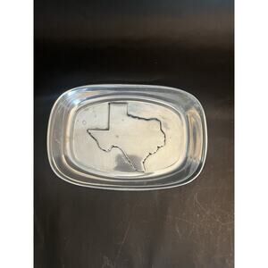 The Wilton Co Pewter Texas Bread Plate | Patina | Western Decor